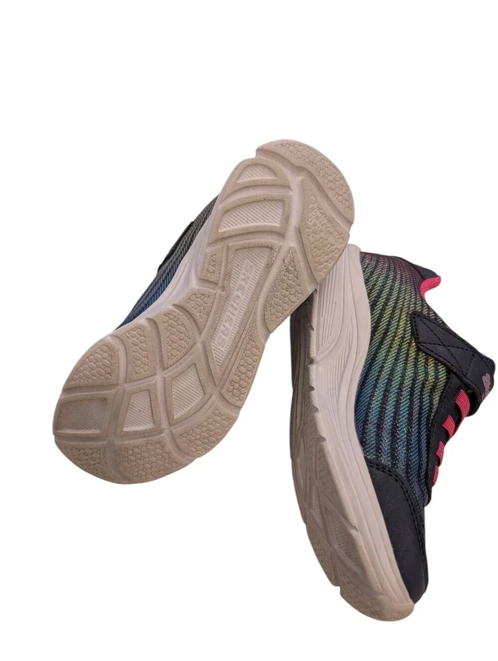 Skechers Girls Waterproof Athletic Shoe - Teal & Hot Pink Size 12.5
